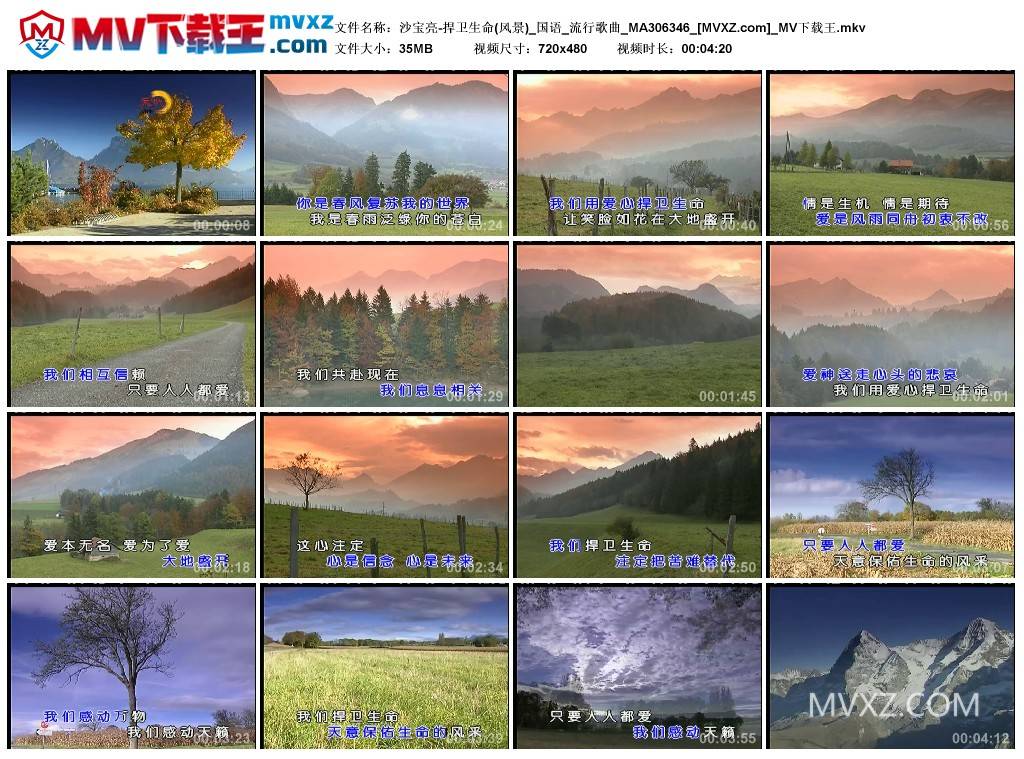 沙宝亮-捍卫生命(风景)_国语_流行歌曲_MA306346